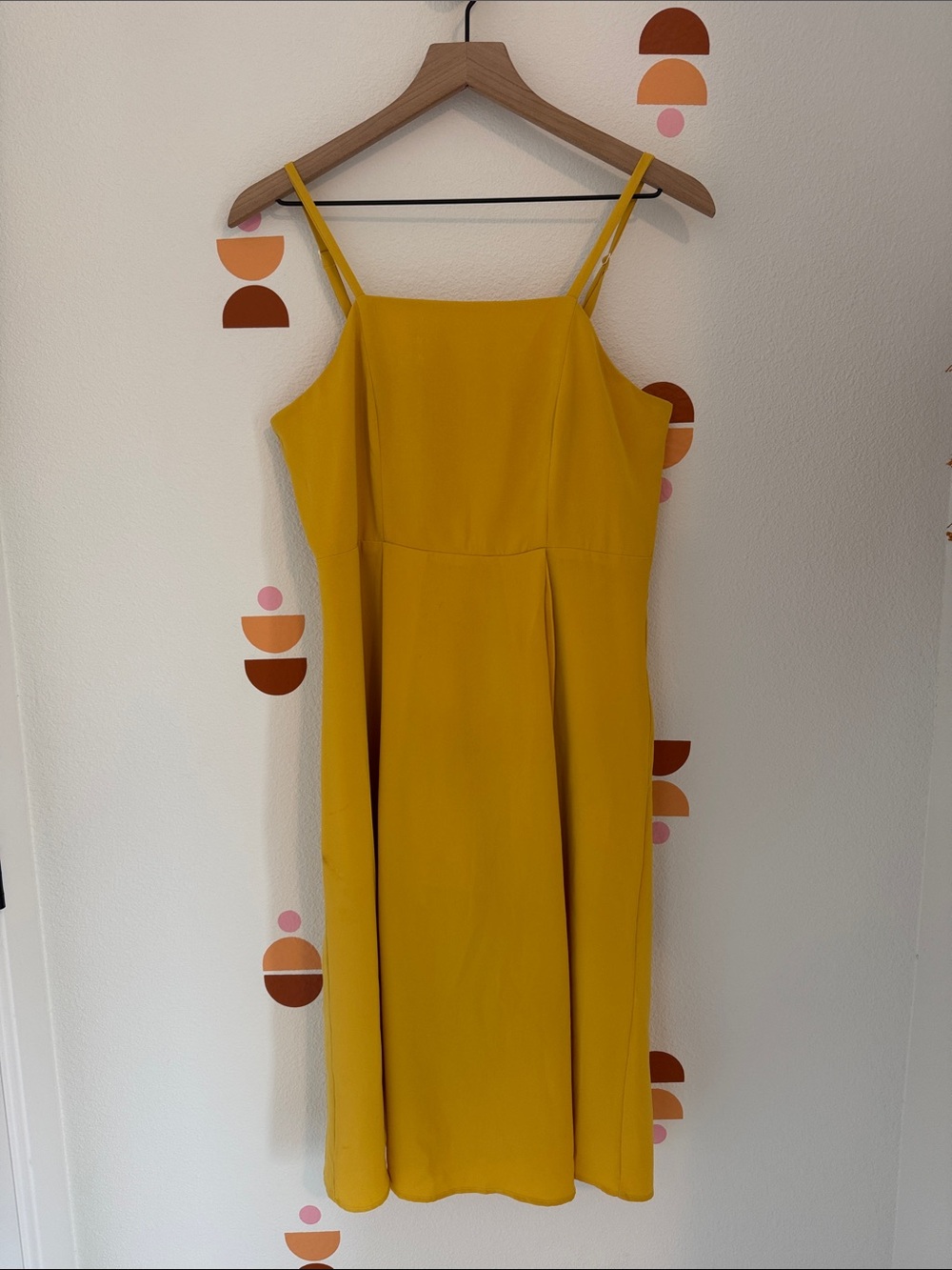 Sunny Yellow Spaghetti-Strap Midi Dress Romper N0130